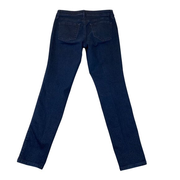 Ann Taylor Loft Womens Jeans 28/6 Modern Skinny Leopard Print Ankle Stretch Blue - Picture 2 of 14